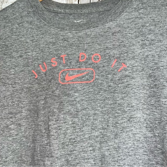 Nike Grey & Pink Just Do It Tee - Picture 2 of 4